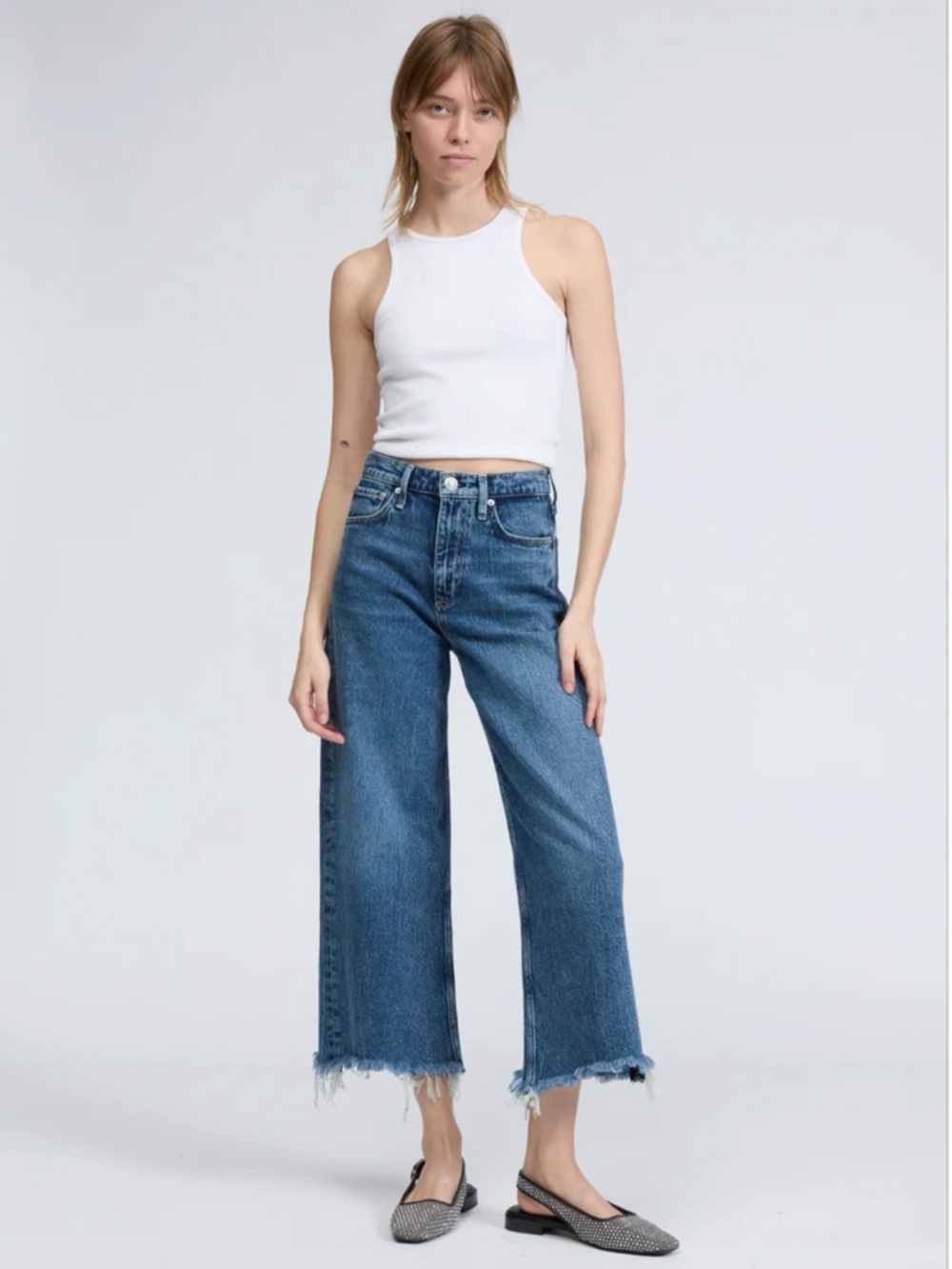 NWOT Rag & Bone Andi High Rush Ankle Wide Leg Jean 28